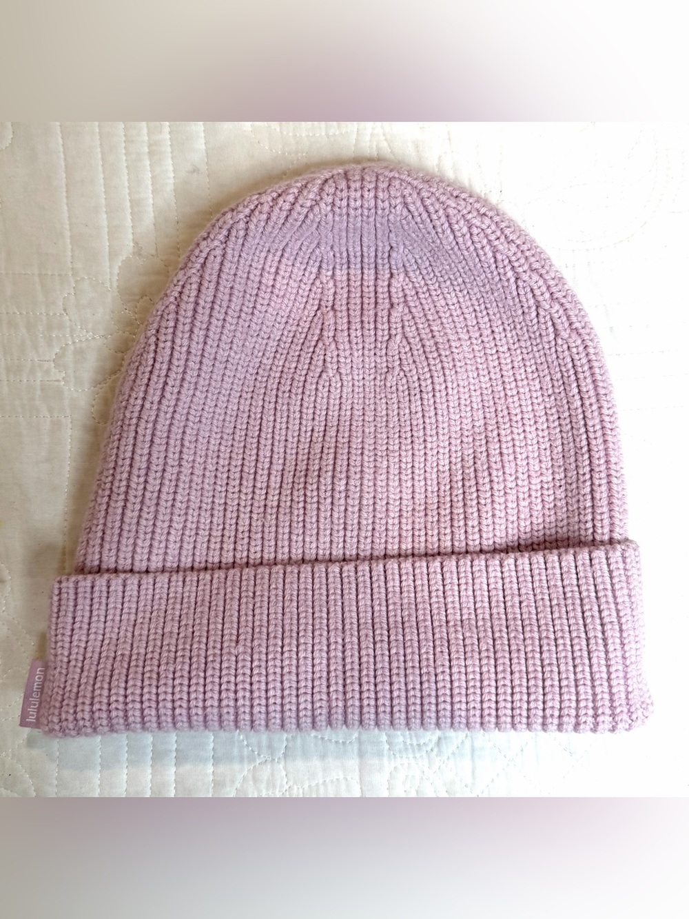 Lululemon RIBBED MERINO WOOL BLEND KNIT BEANIE Lilac Pink